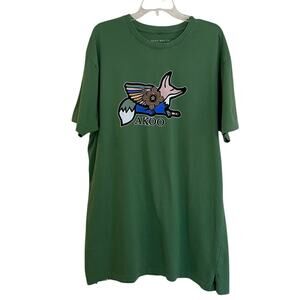 AKOO | Green Star Wing Fox Short Sleeve Shirt Men’s XXL Streetwear Casual